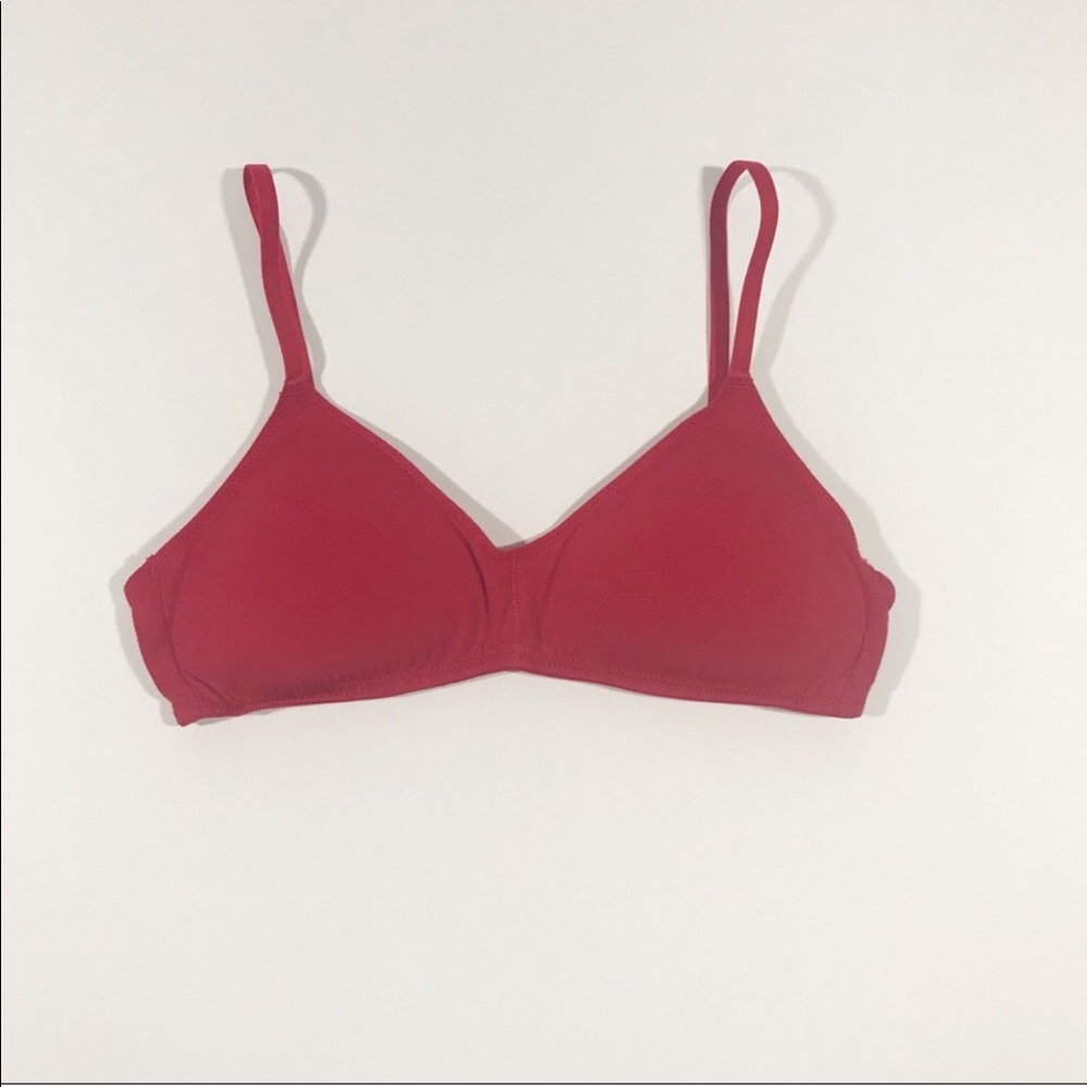 Madewell Red Cotton Bralette